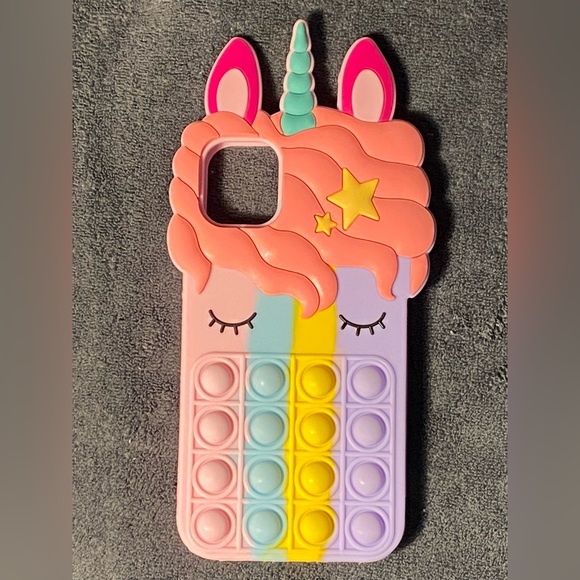 Unicorn Silicone Fidget Toy Case for iPhone 11 - Picture 1 of 5